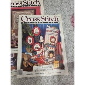 Lot of 6 Cross Country Stitching Magazines 1986 Projects In All Sewing Crafts